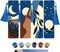 Paint by Numbers Kit for Adults, 4 Pack Wood Bookmarks Moon Paint by Numbers for Book Lovers, DIY Mountain Painting by Number Bookmarks with Tassel